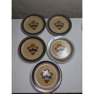 Newcor Stoneware Coronet 169 Dinner Plates 10 1/2" 1986 Vintage Cottagecore